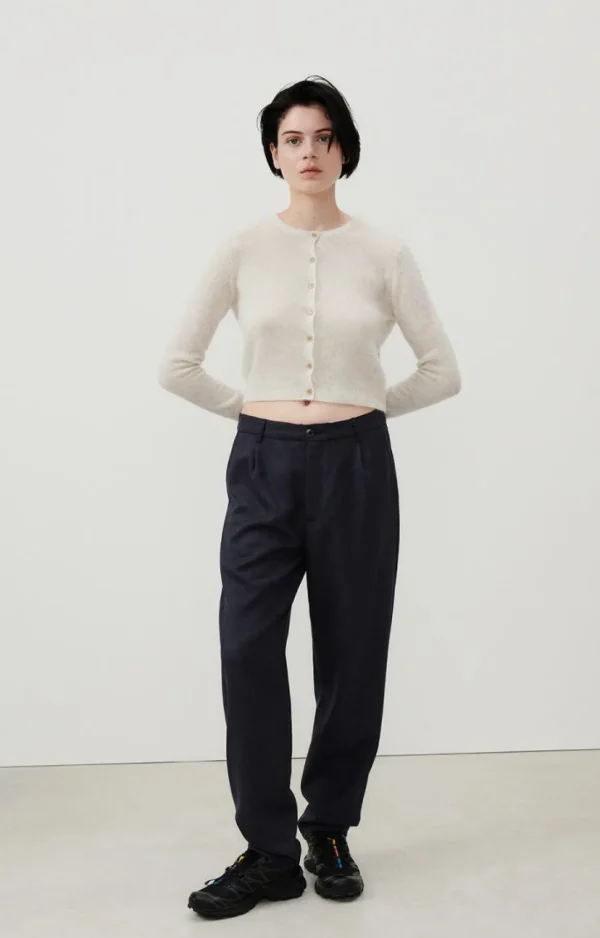 American Vintage | Damencardigan Razpark Ecru Multimeliert