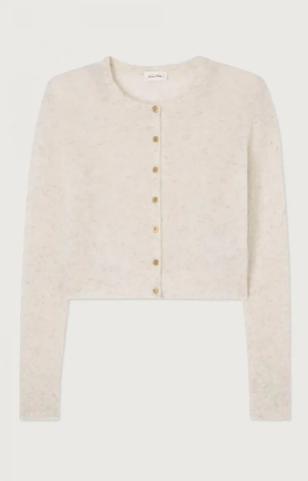 American Vintage | Damencardigan Razpark Ecru Multimeliert