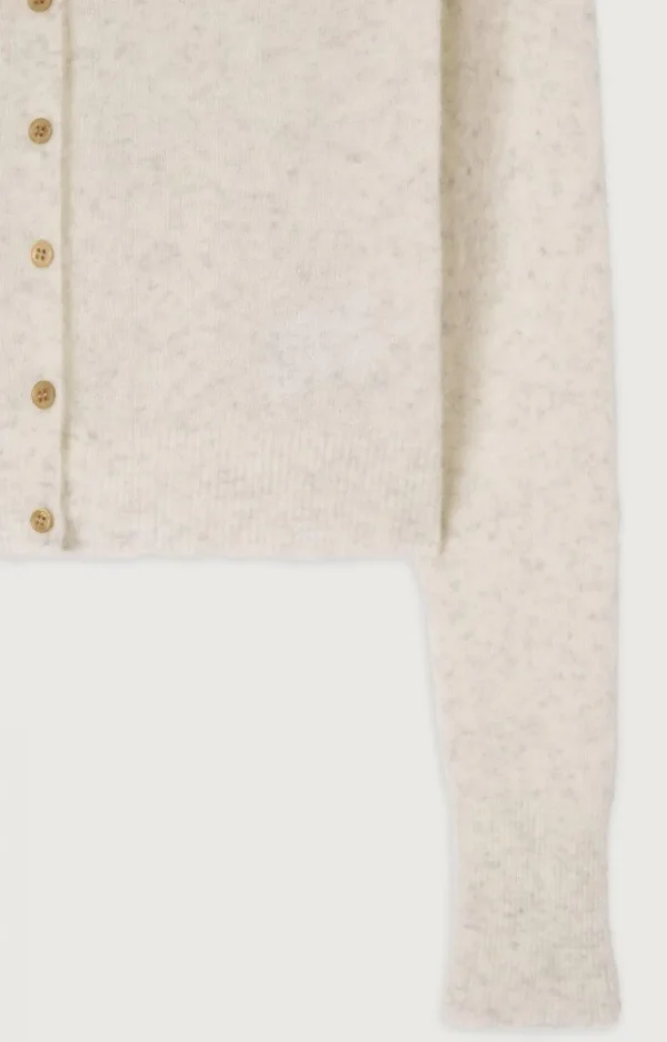 American Vintage | Damencardigan Razpark Ecru Multimeliert