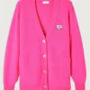 American Vintage | Damencardigan Vitow Neon Pink Meliert