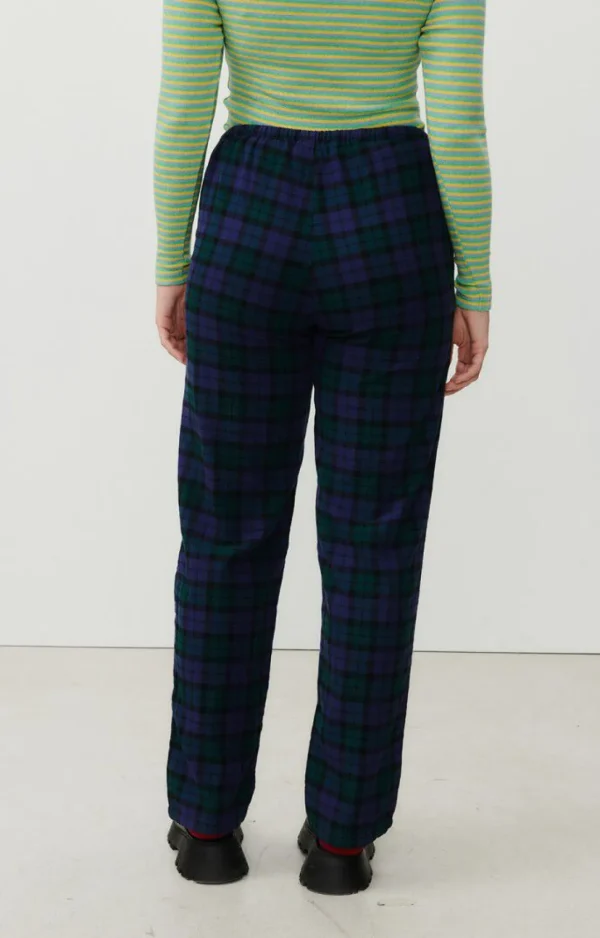 American Vintage | Damenhose Yuzy Gruner Lila Tartan