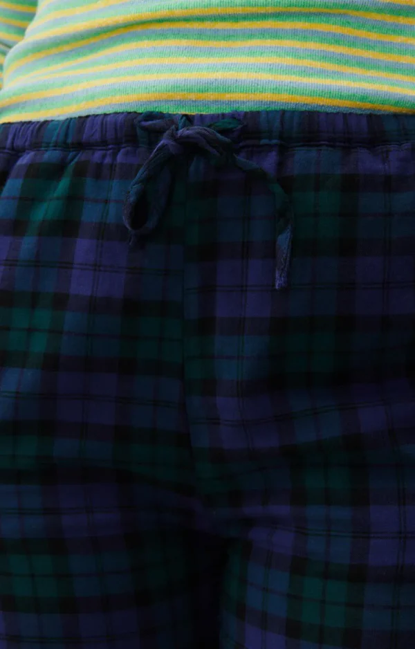 American Vintage | Damenhose Yuzy Gruner Lila Tartan