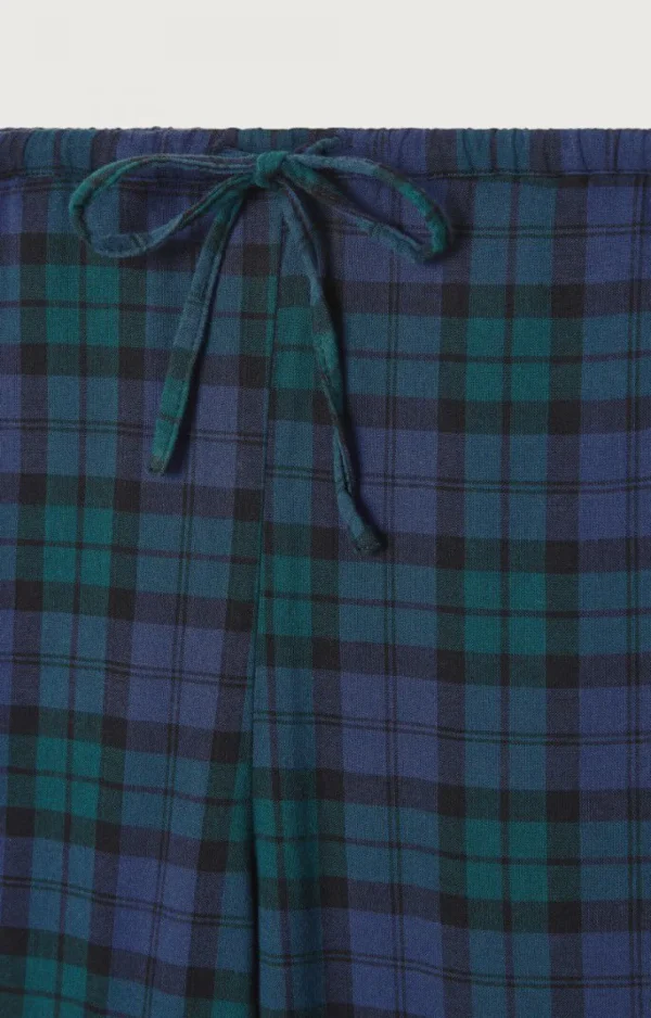 American Vintage | Damenhose Yuzy Gruner Lila Tartan