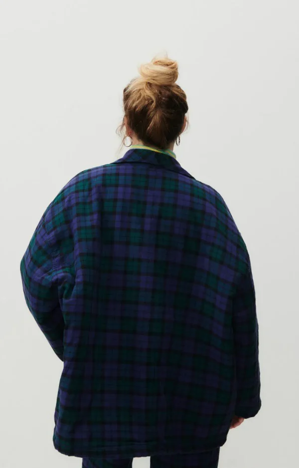 American Vintage | Damenjacke Yuzy Gruner Lila Tartan