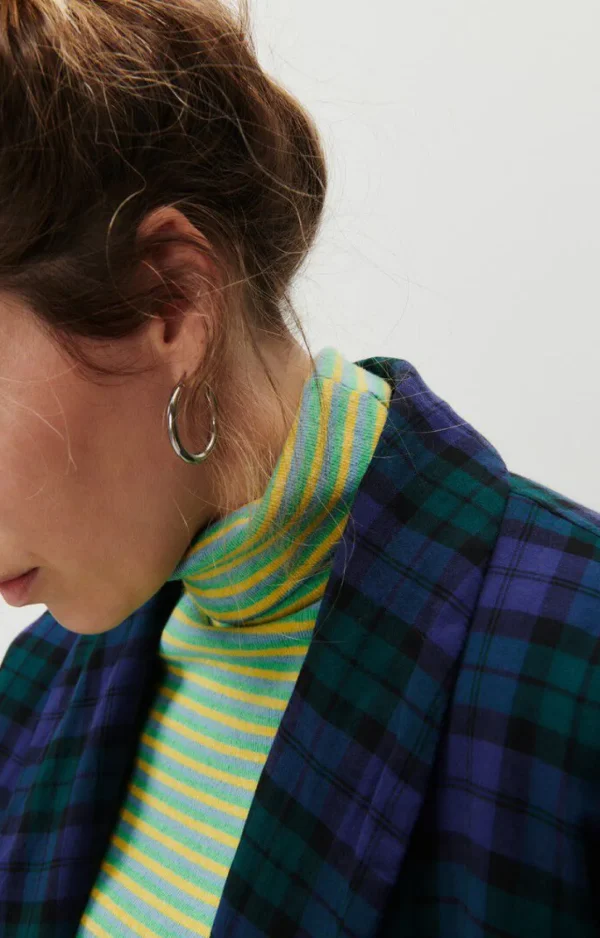 American Vintage | Damenjacke Yuzy Gruner Lila Tartan