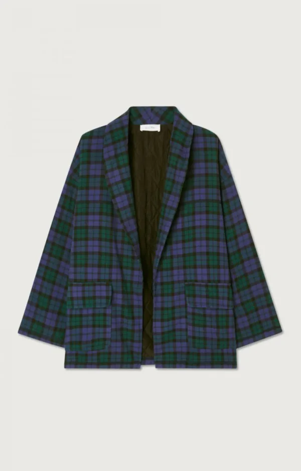 American Vintage | Damenjacke Yuzy Gruner Lila Tartan