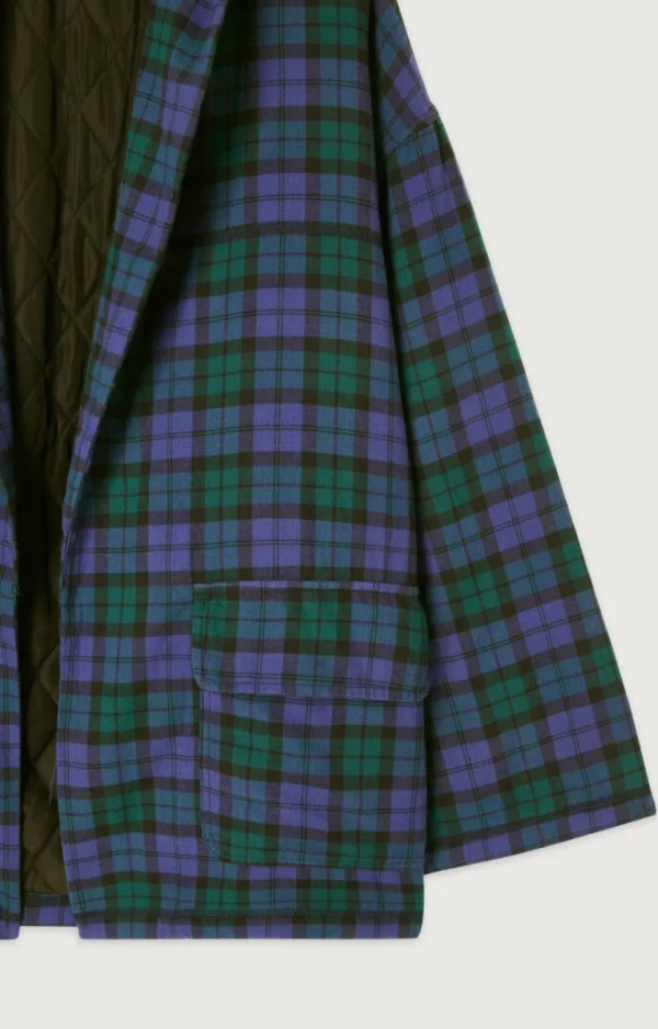 American Vintage | Damenjacke Yuzy Gruner Lila Tartan