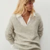 American Vintage | Damenpullover Cikoya Vlies Meliert