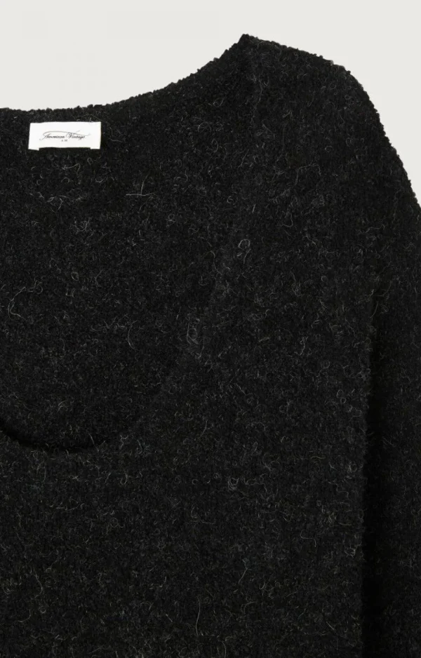 American Vintage | Damenpullover Cikoya Schwarz Meliert