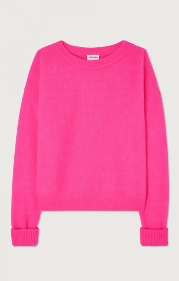 American Vintage | Damenpullover Vitow Neon Pink Meliert