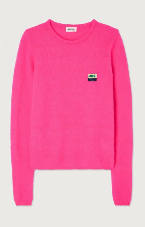 American Vintage | Damenpullover Vitow Neon Pink Meliert