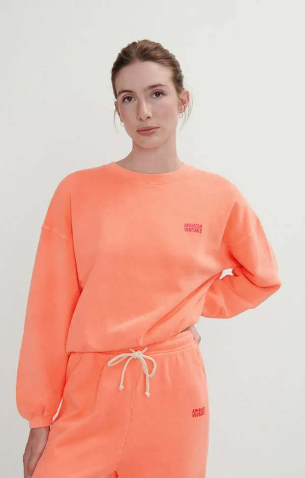 American Vintage | Damensweatshirt Izubird Leuchtendes Orange