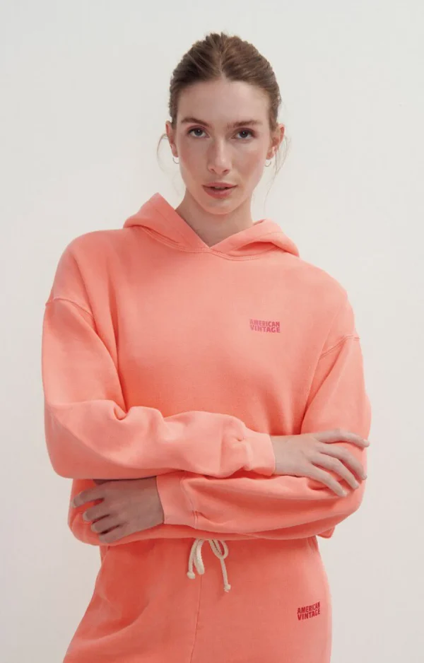 American Vintage | Damensweatshirt Izubird Leuchtendes Orange