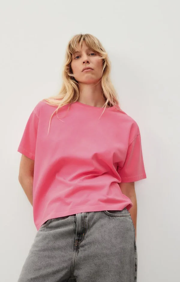 American Vintage | Damen-T-Shirt Fizvalley Neonpink