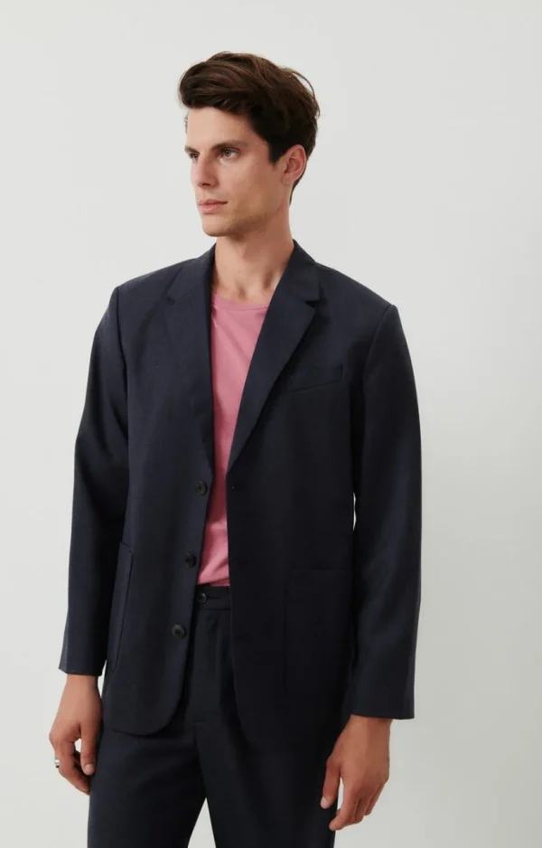 American Vintage | Herrenblazer Tabinsville Navy Meliert