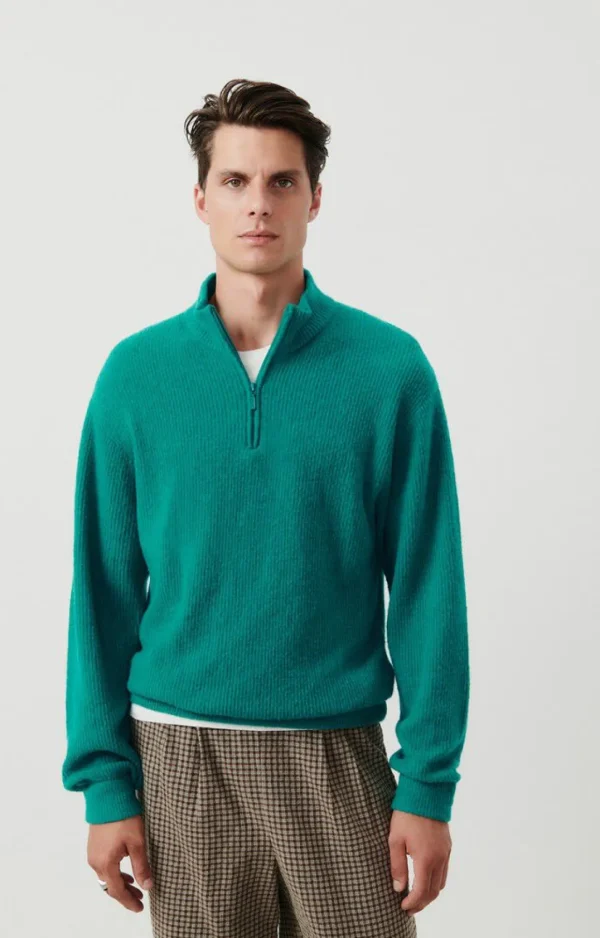 American Vintage | Herrenpullover Damsville Chlorophyll Meliert