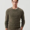 American Vintage | Herrenpullover Dazington Khakigrau Multimeliert