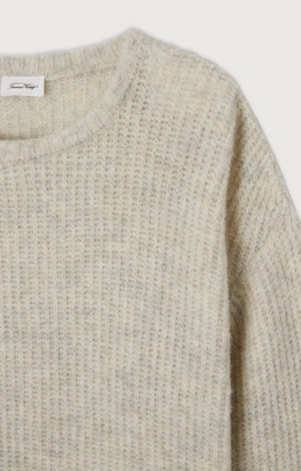 American Vintage | Herrenpullover East Pulverschnee Meliert