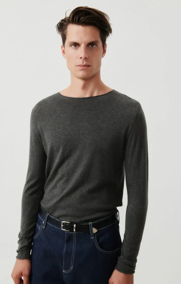 American Vintage | Herrenpullover Marcel Anthrazit Meliert