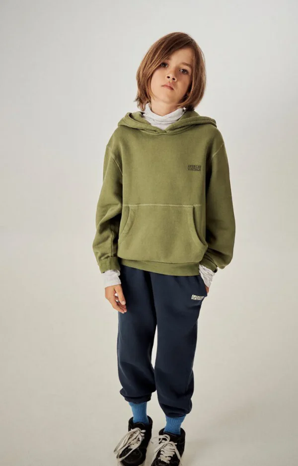 American Vintage | Kinderkapuzensweatshirt Izubird Khaki Vintage