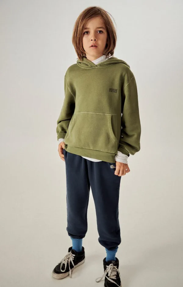 American Vintage | Kinderkapuzensweatshirt Izubird Khaki Vintage