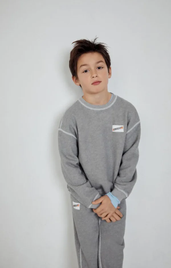 American Vintage | Kindersweatshirt Gupcity Grau Meliert