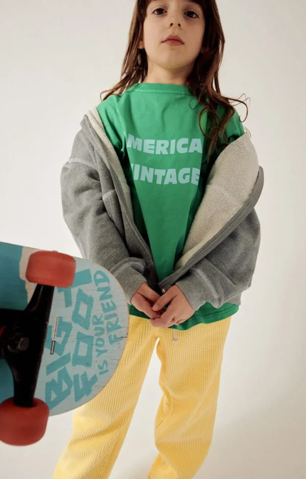 American Vintage | Kindersweatshirt Gupcity Grau Meliert