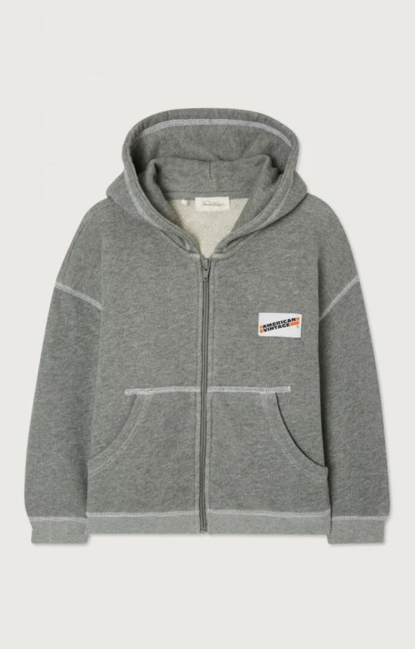 American Vintage | Kindersweatshirt Gupcity Grau Meliert