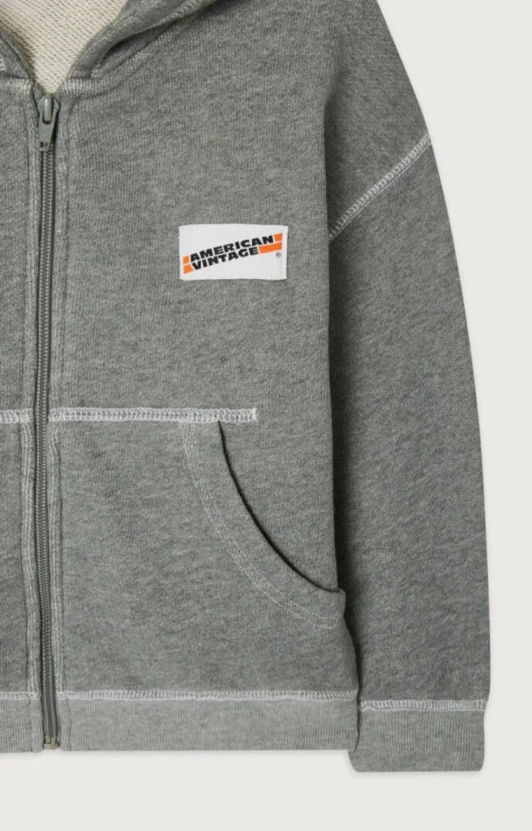 American Vintage | Kindersweatshirt Gupcity Grau Meliert