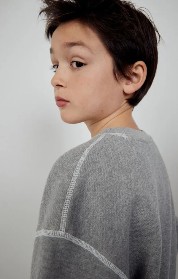 American Vintage | Kindersweatshirt Gupcity Grau Meliert