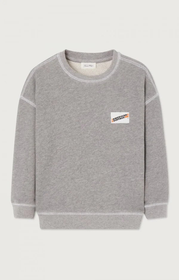 American Vintage | Kindersweatshirt Gupcity Grau Meliert