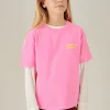 American Vintage | Kinder-T-Shirt Fizvalley Neonpink