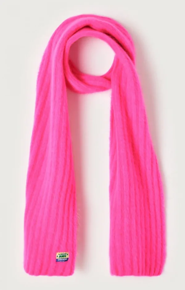 American Vintage | Unisexschal Vitow Neon Pink Meliert